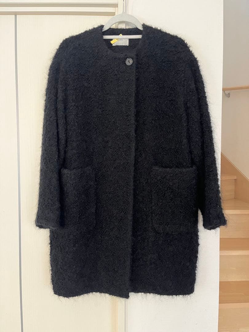 美品　IENA　ループツイードコクーンコート38
