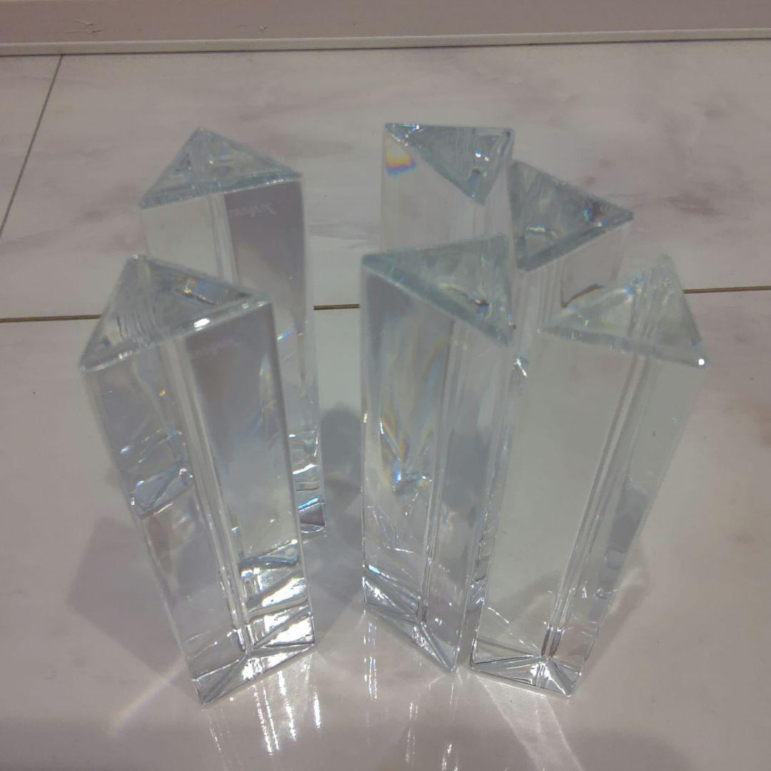 a70 BACCARAT バカラ 箸置き6点セット ガラス ロゴ入り