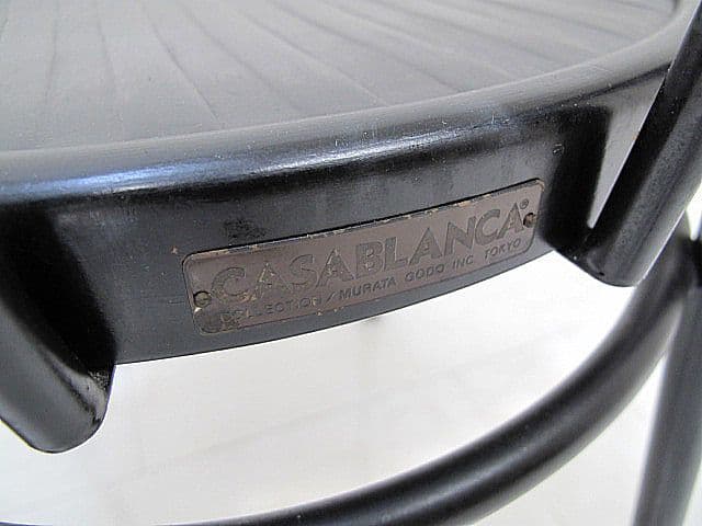 カサブランカ ベントスチールチェア 2脚セット ブラック 　 ダイニングチェア