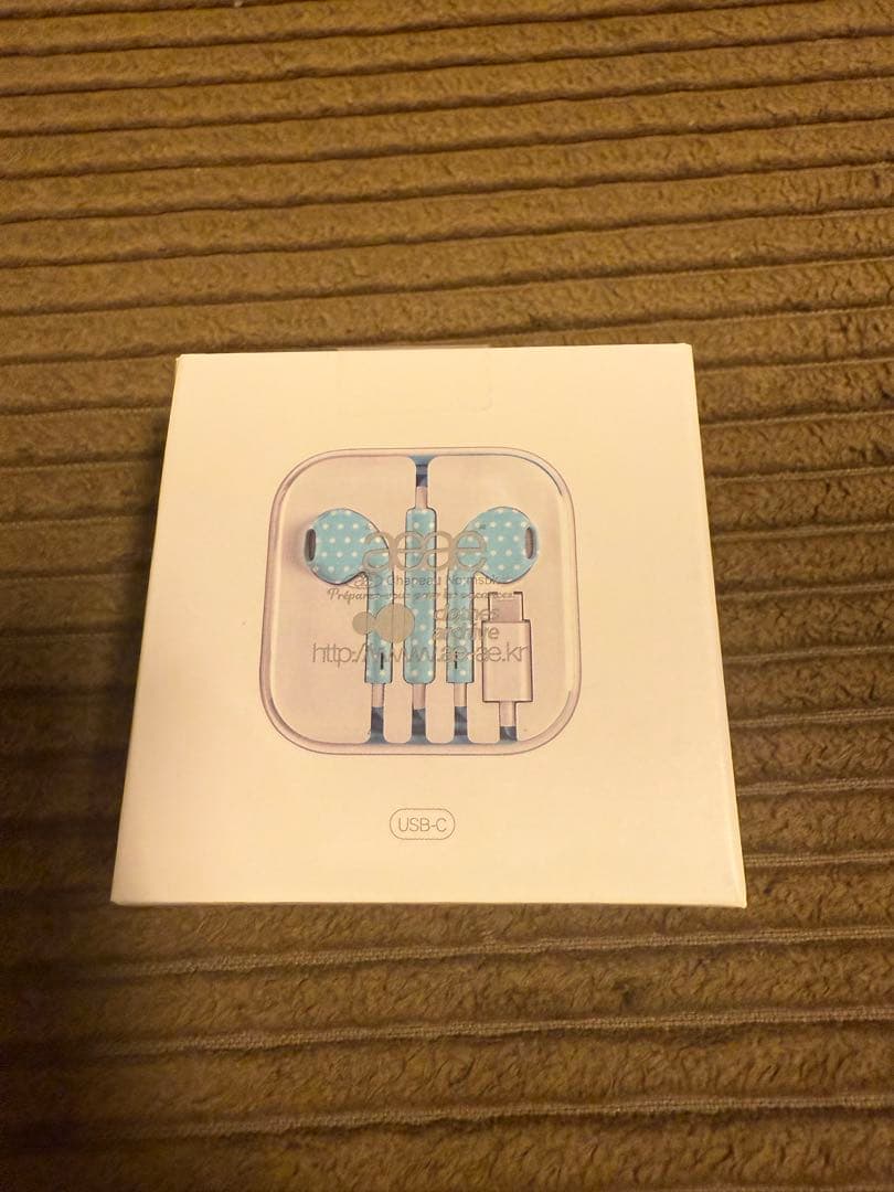 aeae 有線イヤホン スカイブルー