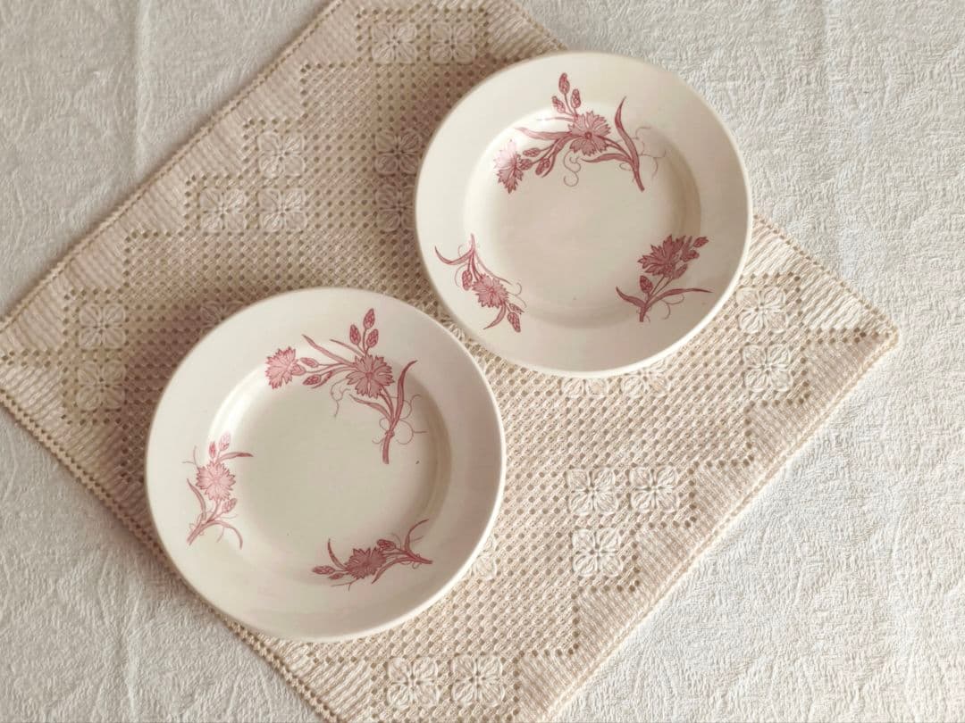 【mkuさま】vintage plate ❀ 矢車菊の 小さめ プレート