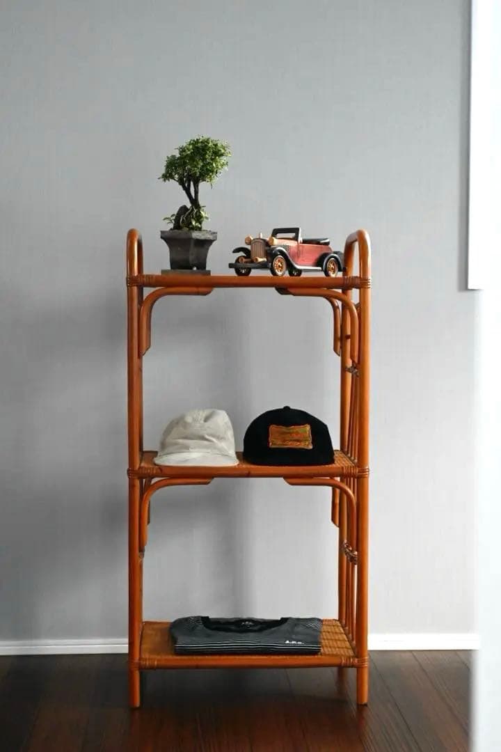 は*し様 ラタン　３段ラック