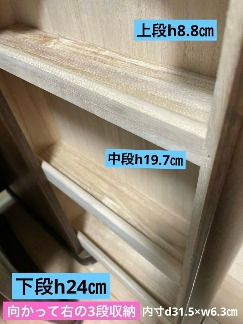 【引き取り限定 大阪】ドレッサー 3面鏡/椅子/ガラス板/コンセント/手鏡付