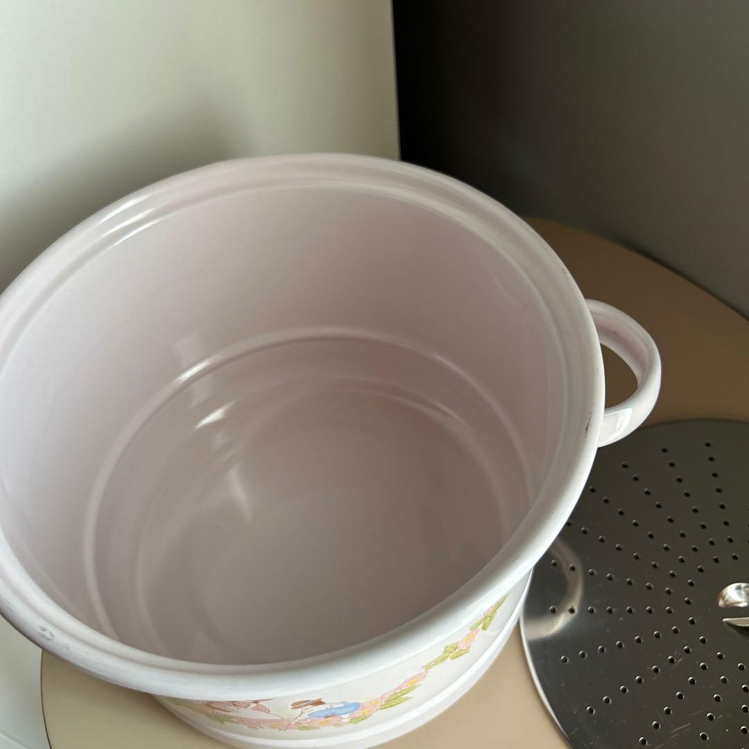鍋 蒸し器 蒸籠 せいろ レトロ アンティーク 昭和 ホーロー鍋 蒸し鍋 レア