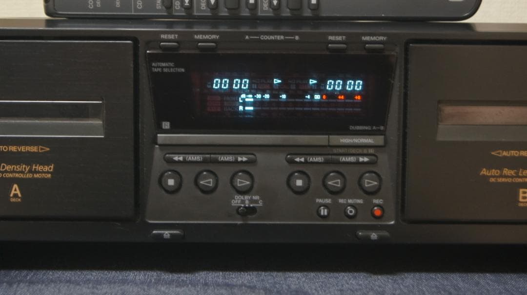 ソニー　カセットデッキ　TC-WE475 リモコン付　整備動作品