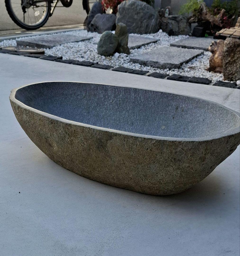 水鉢 庭石 アジアン 鉢 ビオトープ 手水鉢 めだか 金魚 庭石 つくばい 坪庭