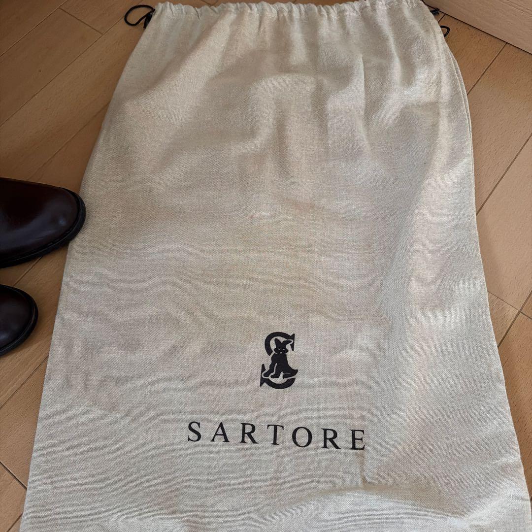 SARTORE サルトル ダークブラウン レザー ロングブーツ 38