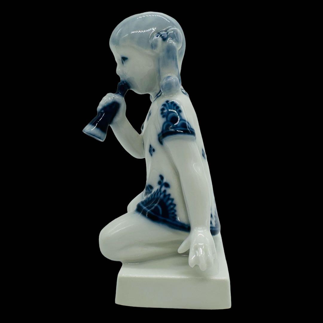 【希少】ロイヤルコペンハーゲン ブルーフルーテッド フィギュリン 笛を吹く少女