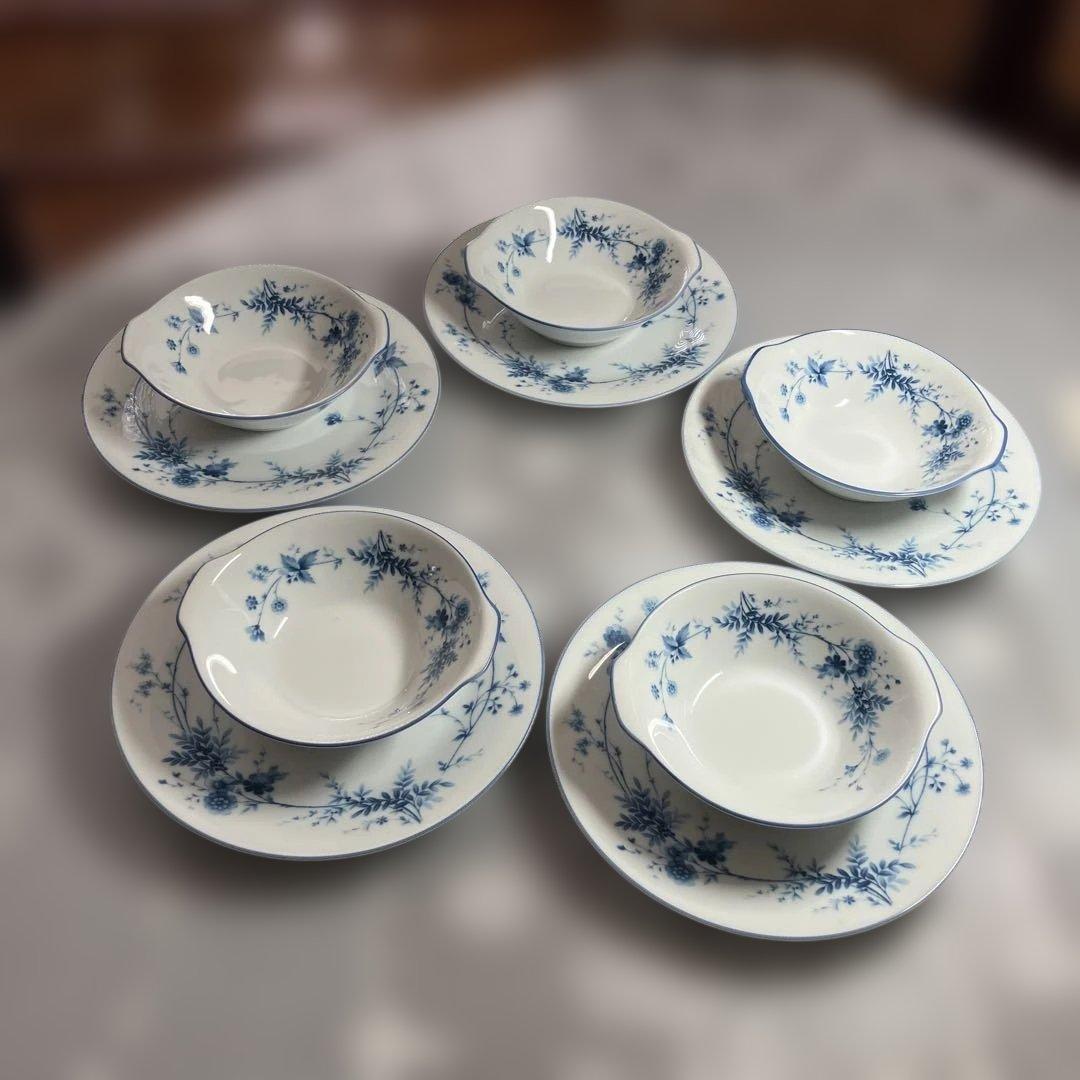 Noritake STARDUSTスープボウル＆プレート 5客セット純正箱付き