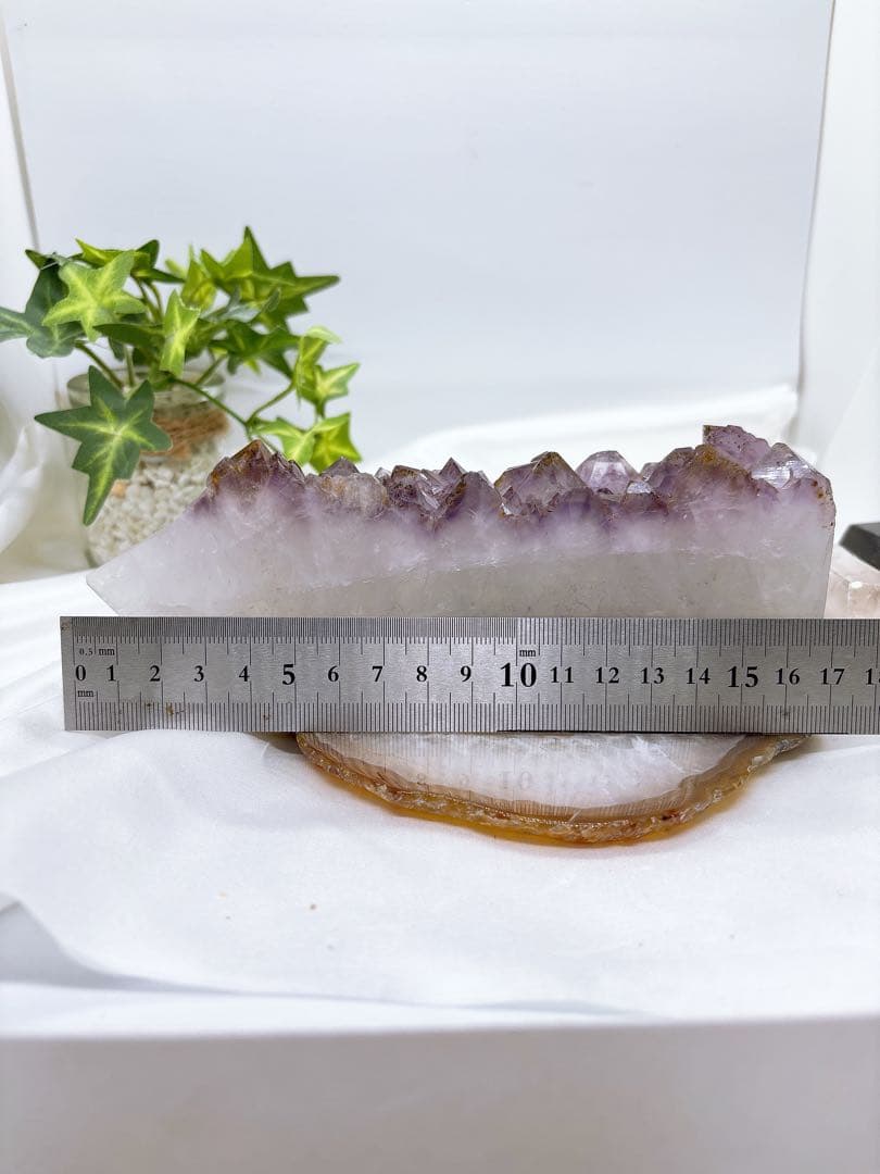 【天然石】カコクセナイト共生アメジスト クラスター◆ポイント◆タワー