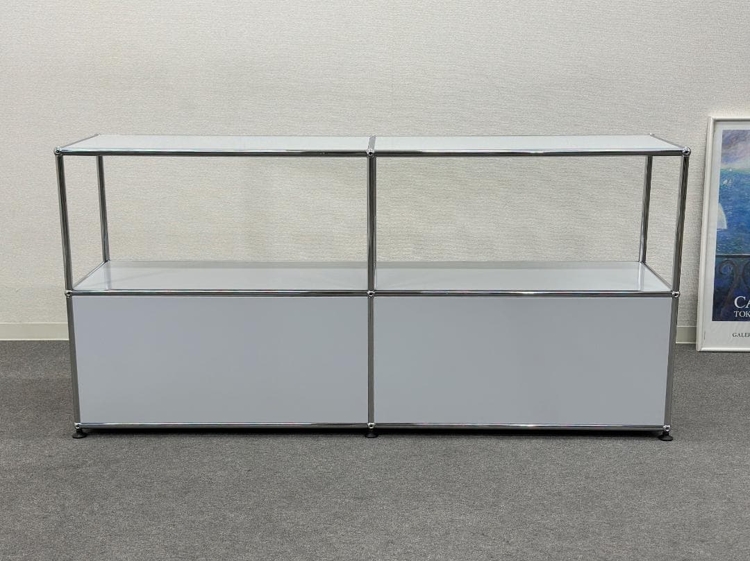 再入荷！正規品！ほぼ未使用品■USMハラー■キャビネット　2列2段　ライトグレー