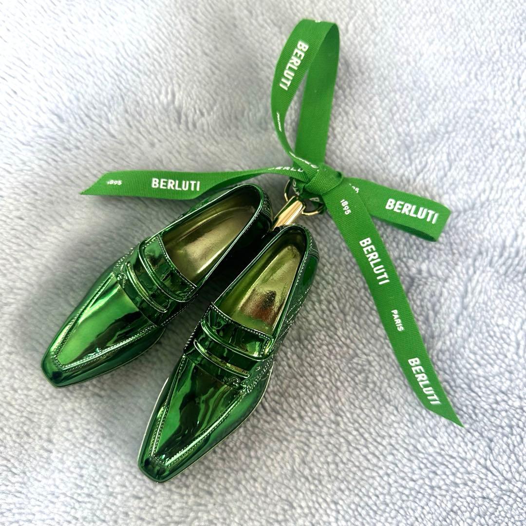 BERLUTI グリーン ローファーキーホルダー