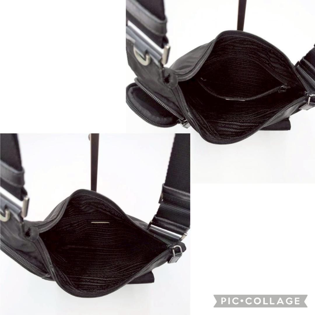 PRADA プラダ テスートナイロン ワンショルダーバッグ ブラック 黒 レザー