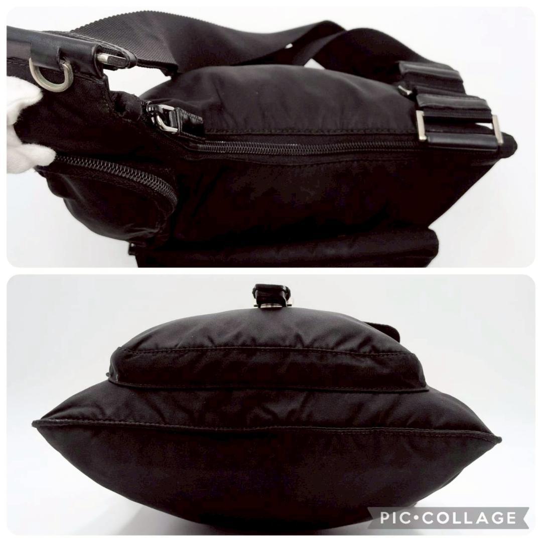 PRADA プラダ テスートナイロン ワンショルダーバッグ ブラック 黒 レザー