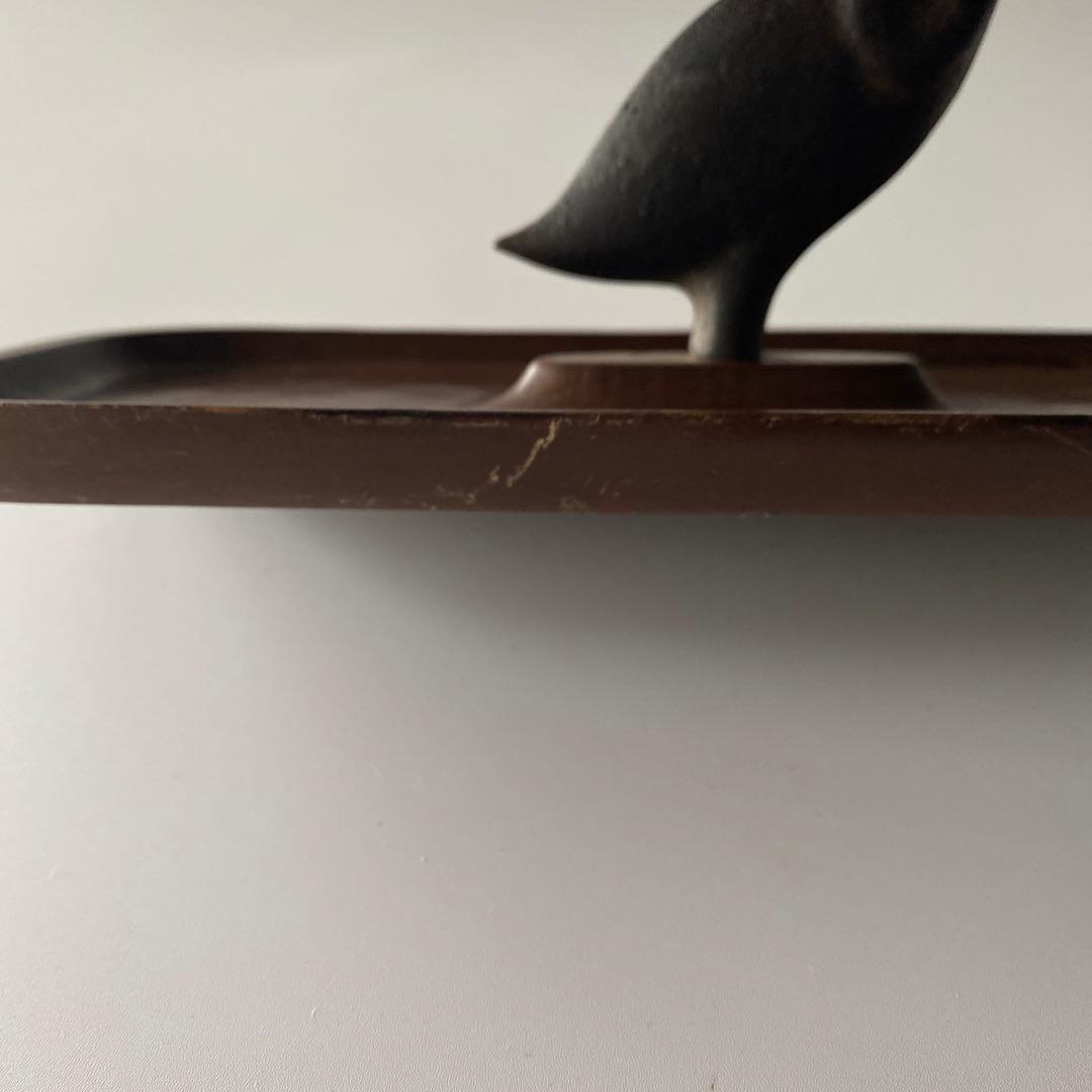 希少 馬場忠寛 鶴 トレイ オブジェ 南部鉄器 ミッドセンチュヴィンテージ