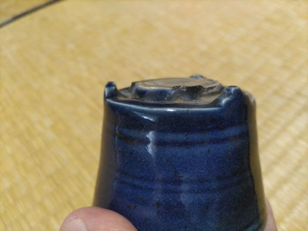 伊万里　瑠璃釉　香炉　江戸前期　無傷　初期伊万里？