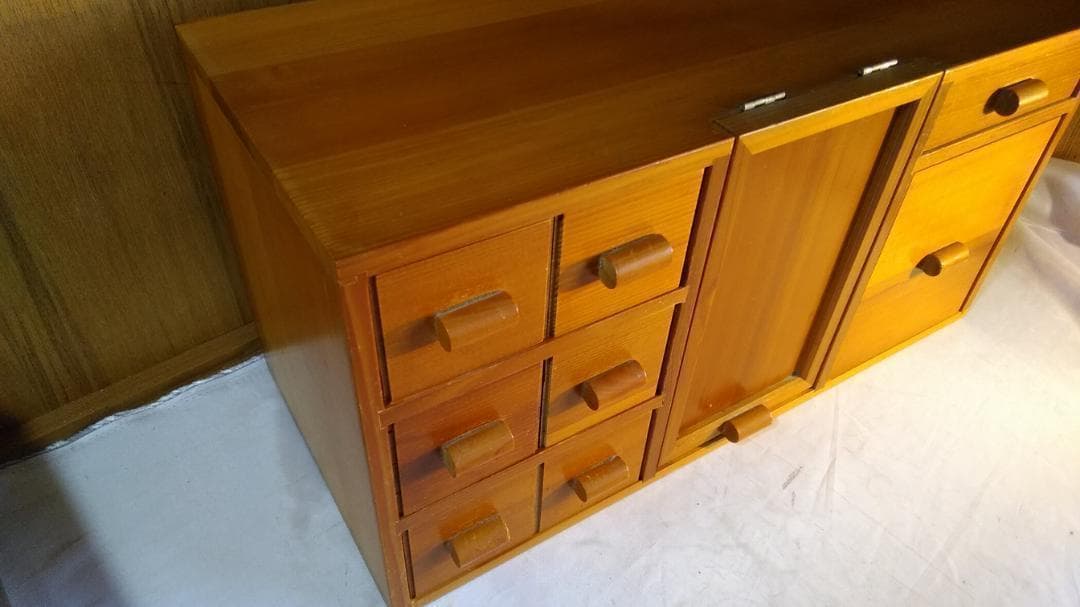 ビンテージ品　化粧台　アンティーク　小物入れ　木製 サ