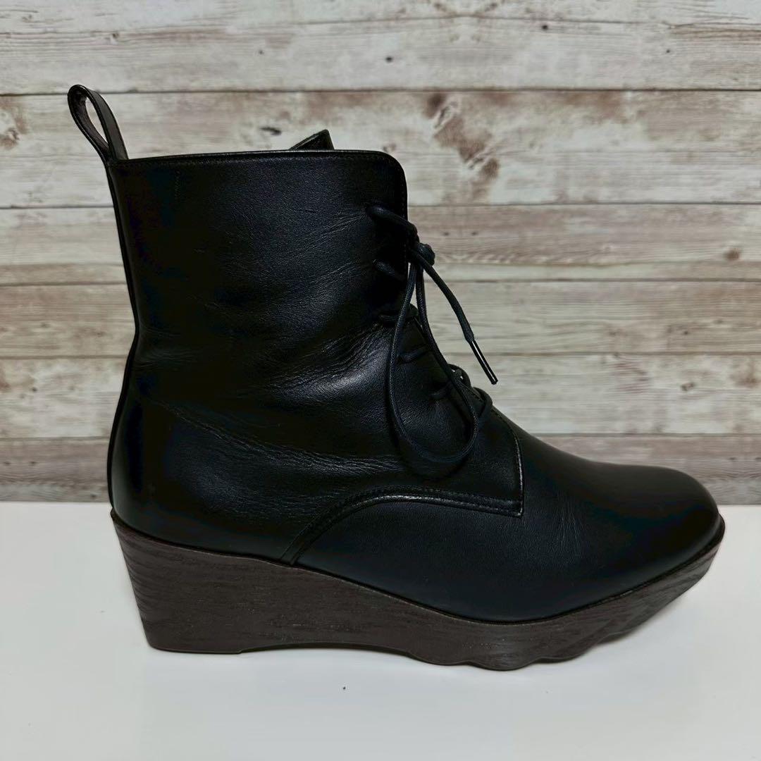 【未使用品】 Hills Avenue レースアップ ショートブーツ ブラック