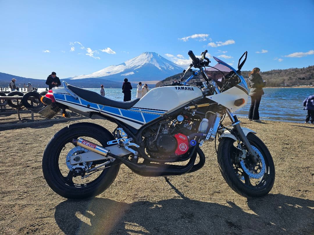 Yamaha バイク用マフラー ホワイト/ブルー