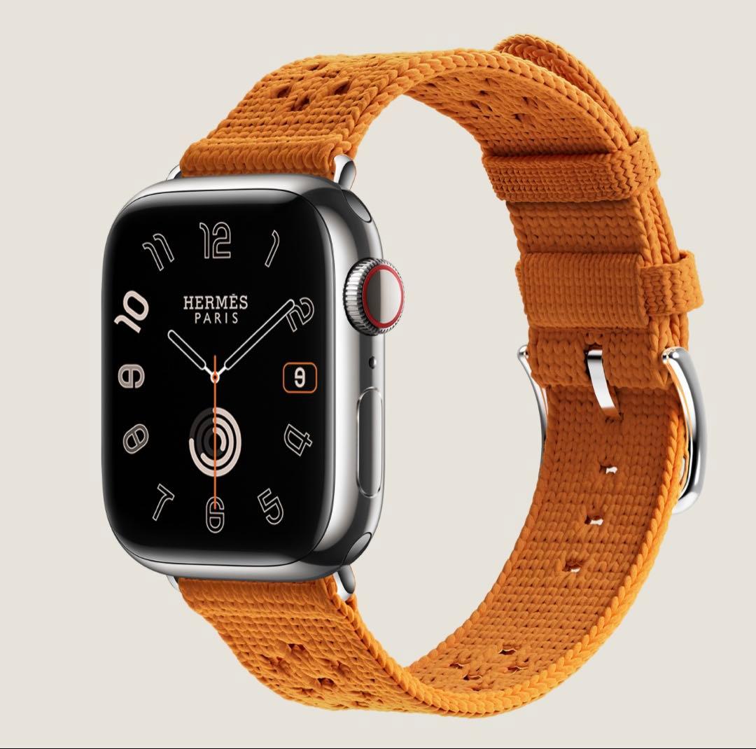 2403 Apple Watch エルメス　トリコ　ナイロン　オレンジ　スポーツ