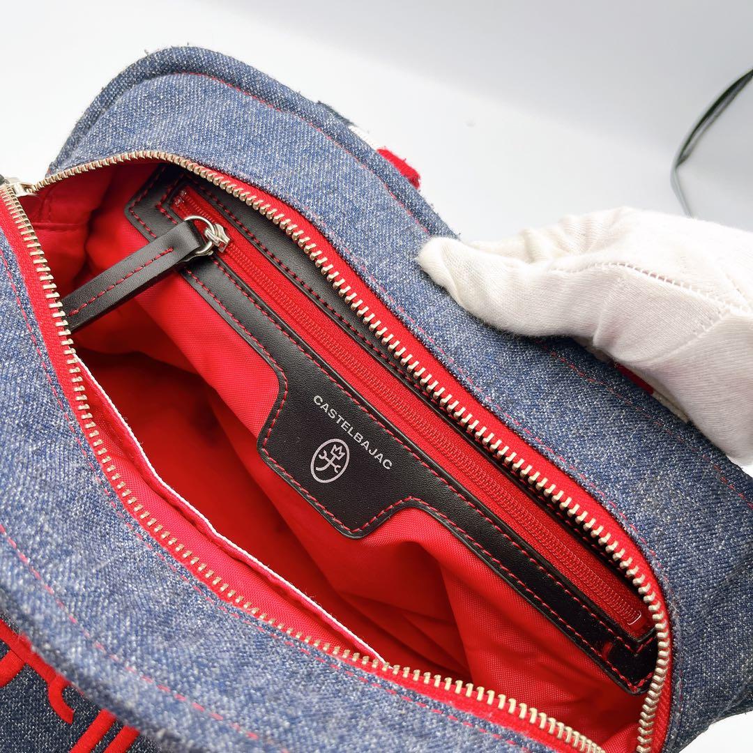 美品　カステルバジャック　2way デニム素材　ハンド　ショルダーバッグ