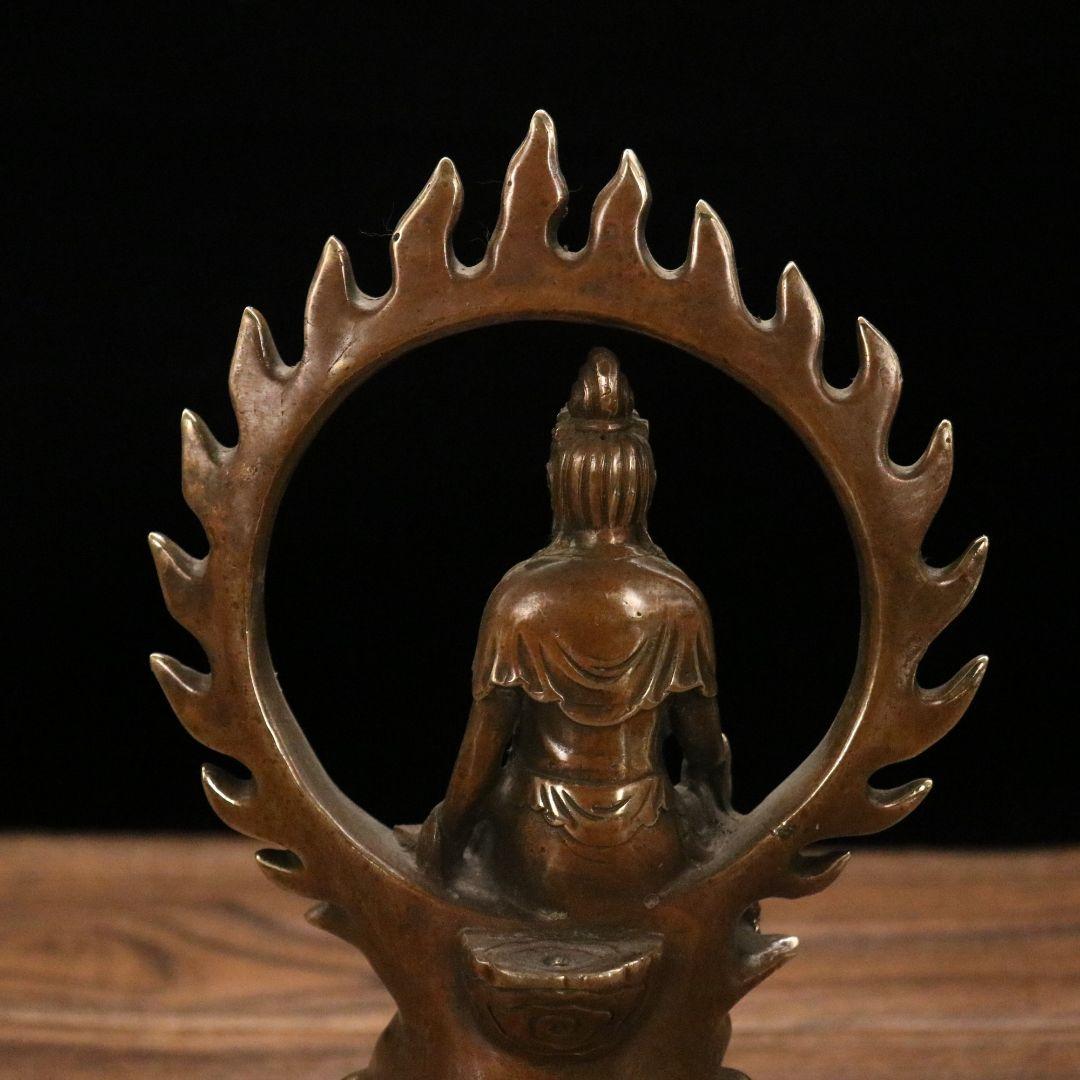 倒流香観音 自在観音 仏像香炉 香座 置物
