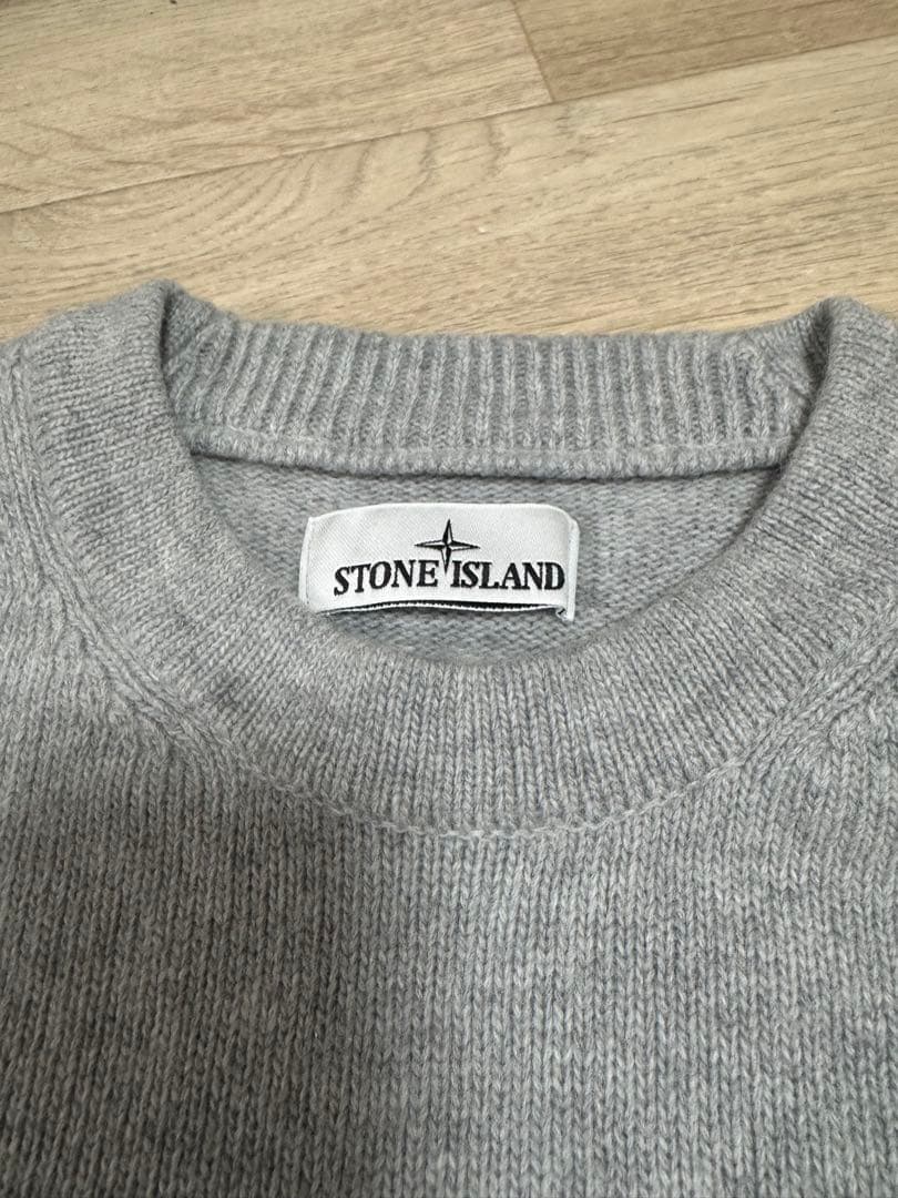 STONE  グレー クルーネックセーター