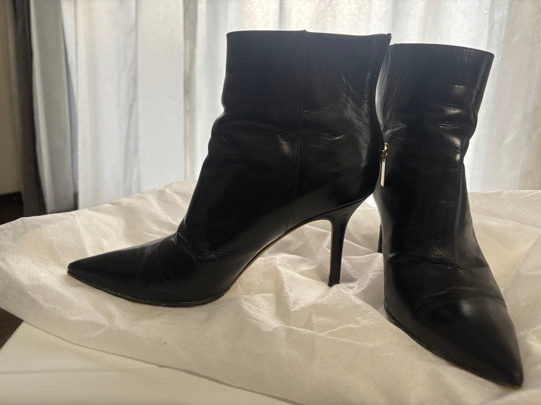 値下げ！JIMMY CHOO ジミーチュウ　36 黒ポインテッドトゥ ブーツ