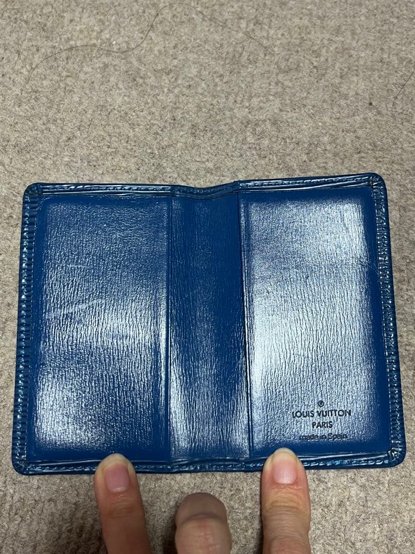 【美品】ルイヴィトン エピ ブルー 名刺入れ カードケース