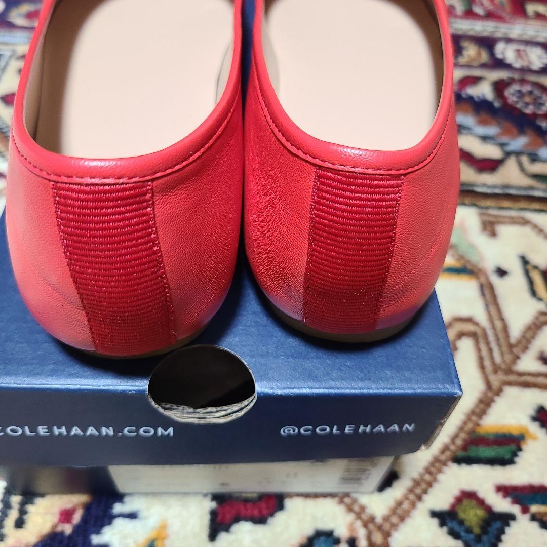 新品　未使用　Colehaan コールハーン　バレエシューズ　赤　25cm