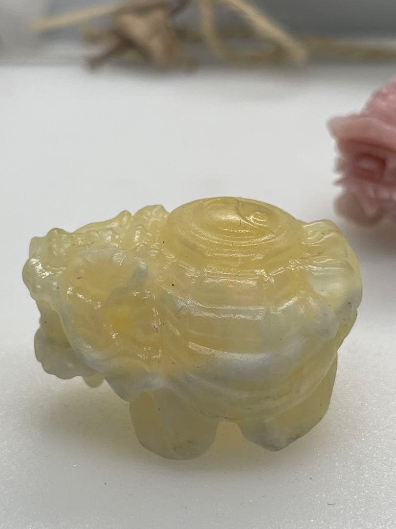 ポンポン様9【2014】陰陽乗せ龍亀 カルサイト