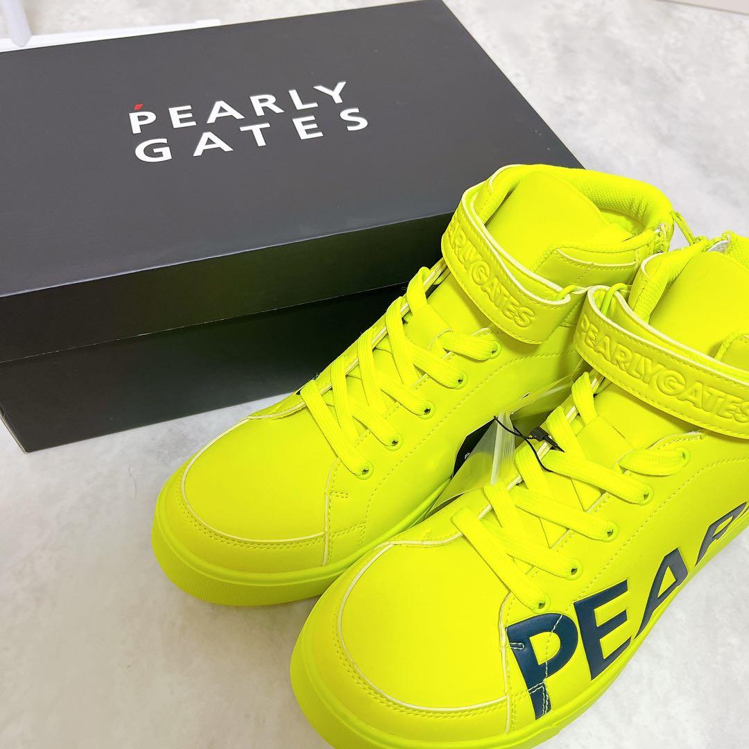 【新品未使用】PEARLYGATES ゴルフシューズ 蛍光イエロー 26.5