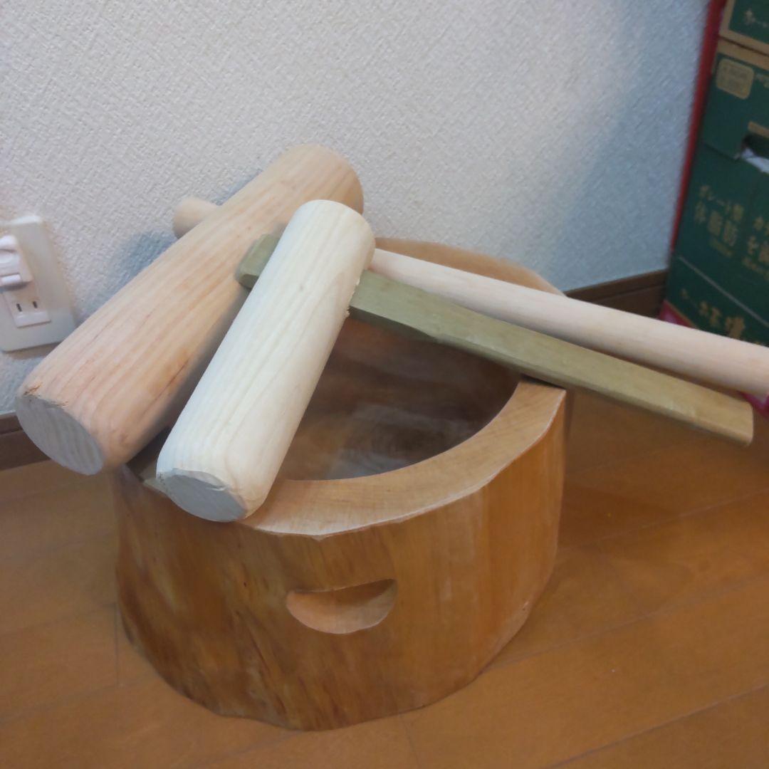 ミニうす　臼と杵　杵は2本です　美品