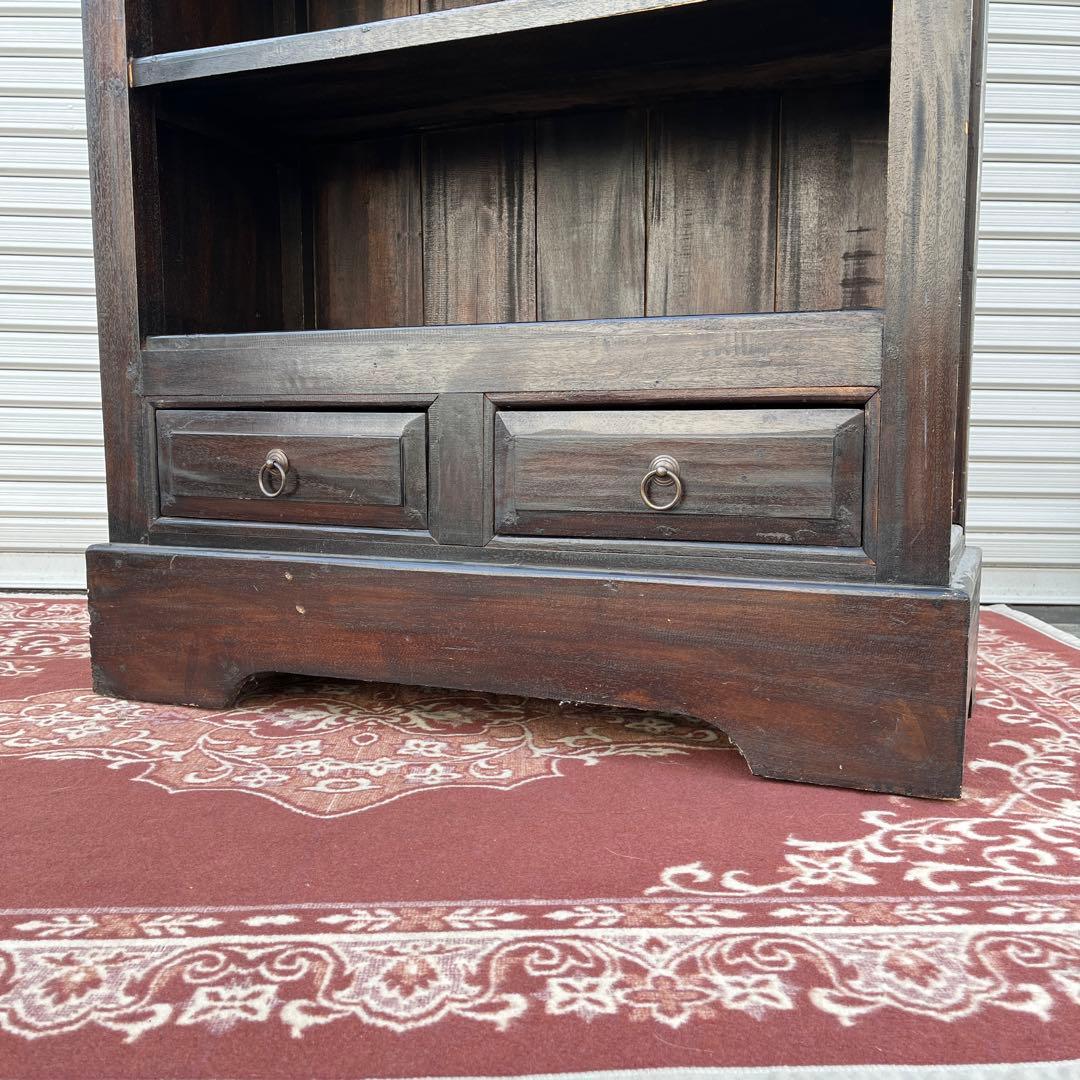 ビンテージ古家具◾️木製無垢材 古着屋で使っていたディスプレイ棚 展示棚 シェルフ