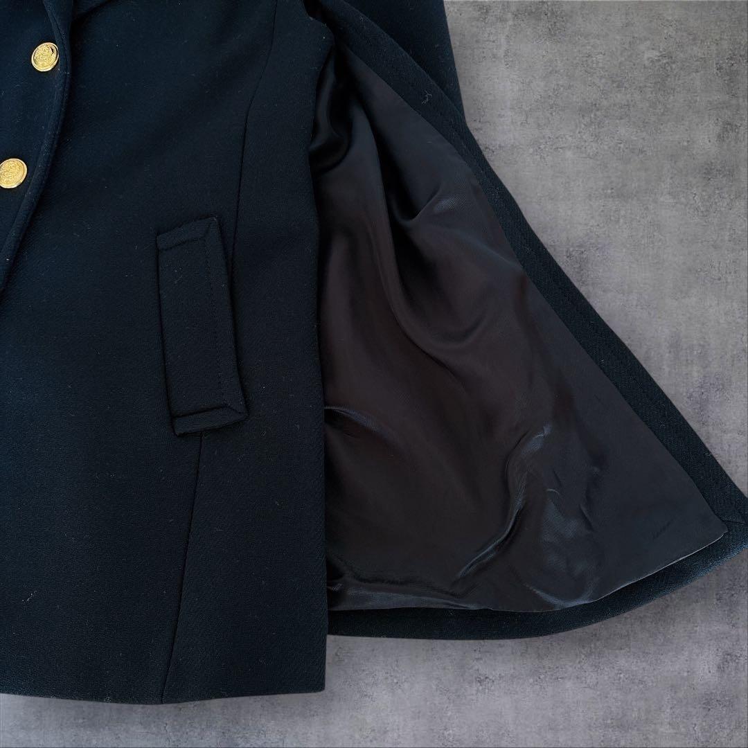 【ザラ】ケープコート　ポンチョ　金ボタン　マンテコ　ウール　完売品　黒　S〜M