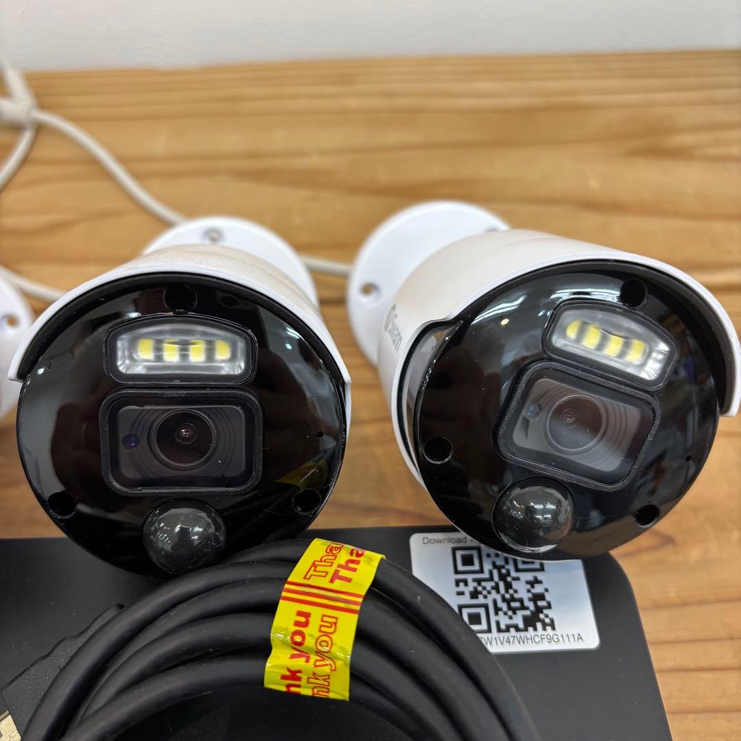 中古美品スワン8CH 4K NVRシステム 2TB4K バレットカメラ4台セット