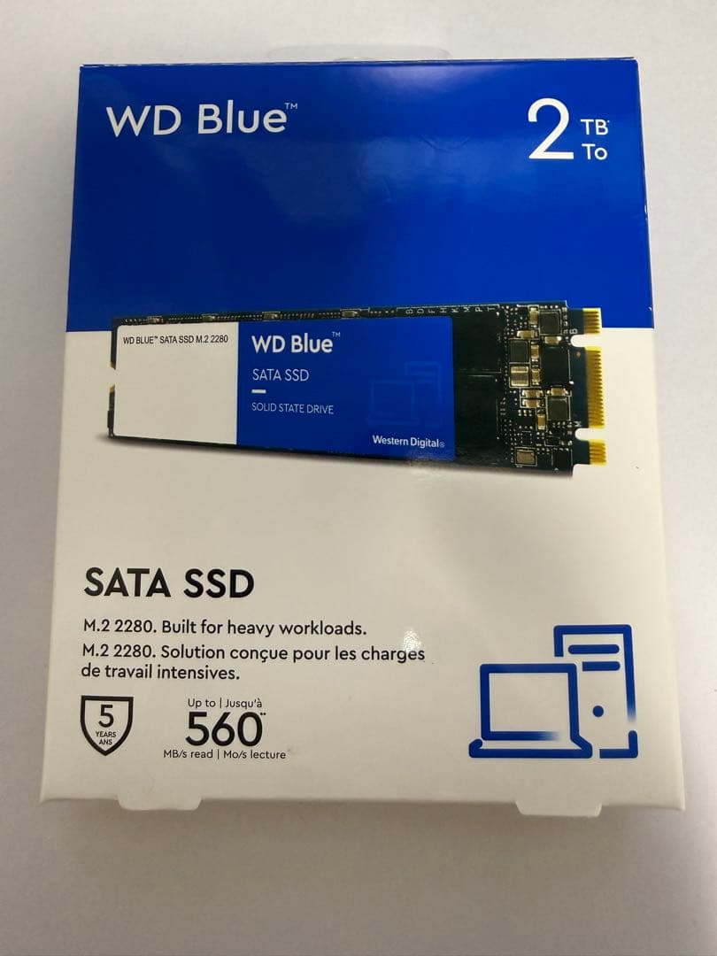 内蔵型SSD WD Blue 2TB SATA SSD M.2 2280