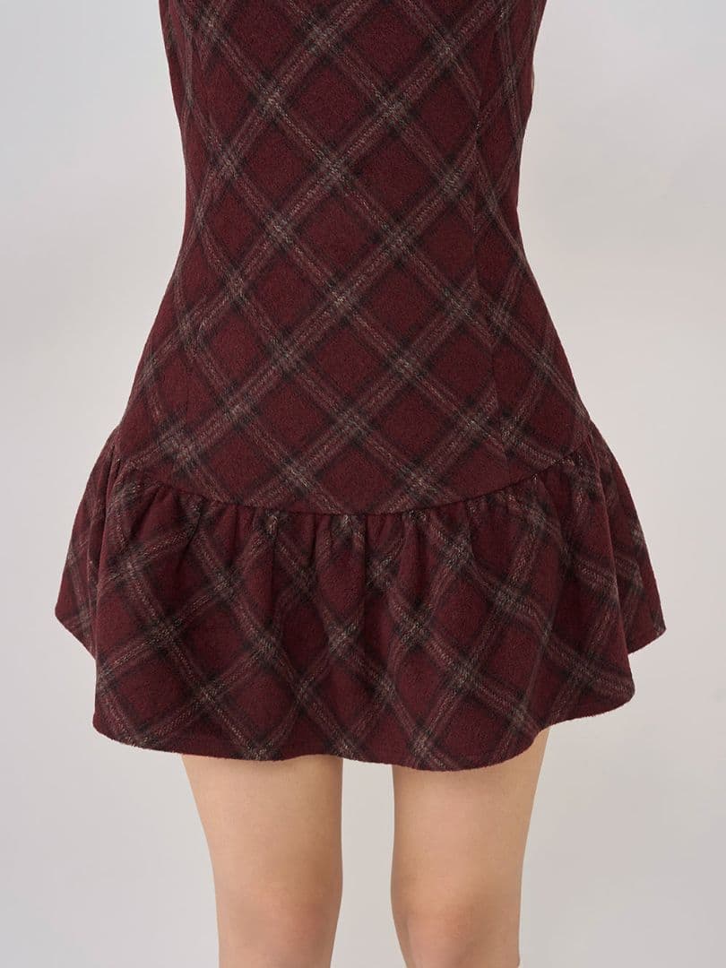 Darich/ダーリッチ/ミニワンピース/ボルドー/FL/新品未使用タグ付