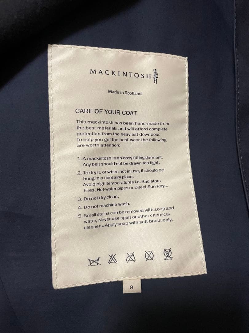 mackintosh ゴム引きコート　フード付き