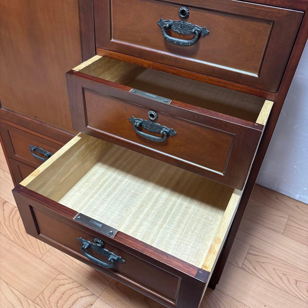 和風　箪笥　昭和レトロ　飾り棚　アンティーク　木製タンス　収納　引き出し