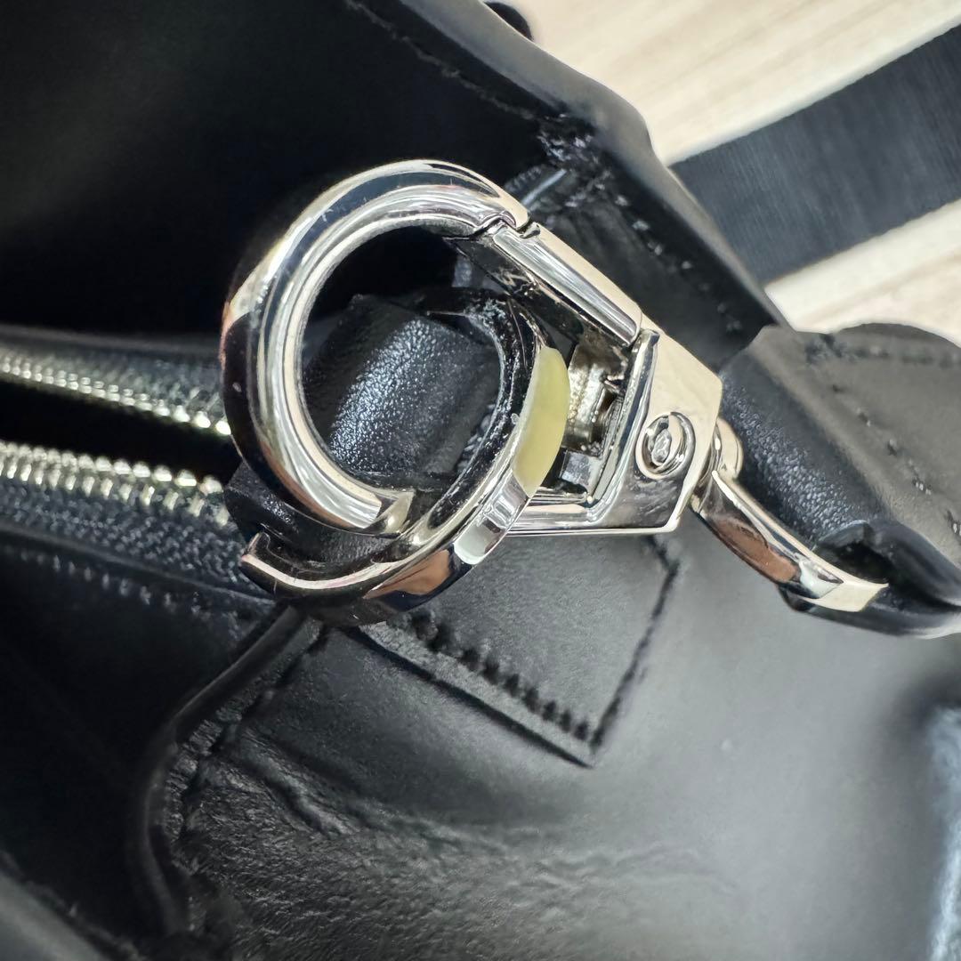 10 未使用品/ポールスミス ショルダーバッグ 2WAY レザー エンボス