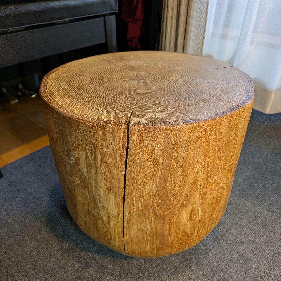 栗　大型　天然木　椅子　スツール　 テーブル　高さ約38㎝