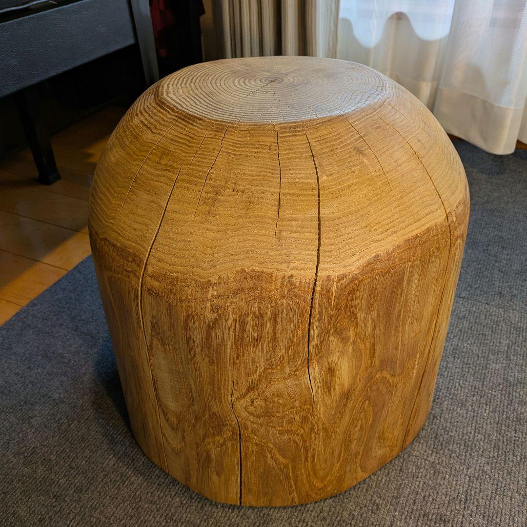 栗　大型　天然木　椅子　スツール　 テーブル　高さ約38㎝