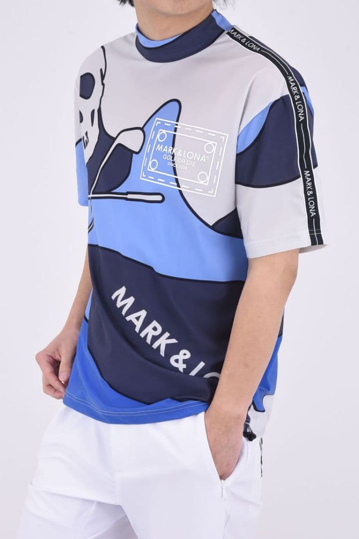 新品未使用 MARK&LONA モックネックTシャツ 48 L オーバーサイズ