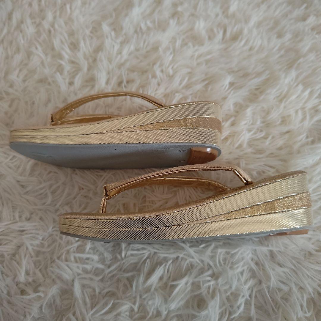 【NORI様】《未使用》佐賀錦　草履バッグセット　ゴールド