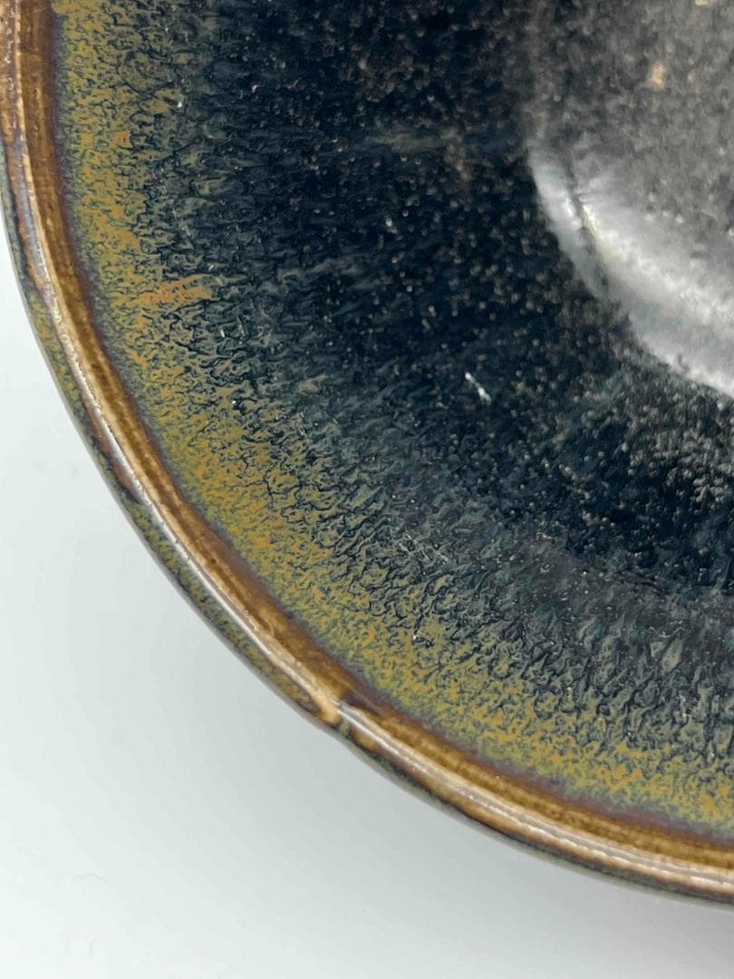 南宋時代　禾目天目茶碗　建窯茶盞 【旧家蔵出し】 希少貴重 唐物(E-60)