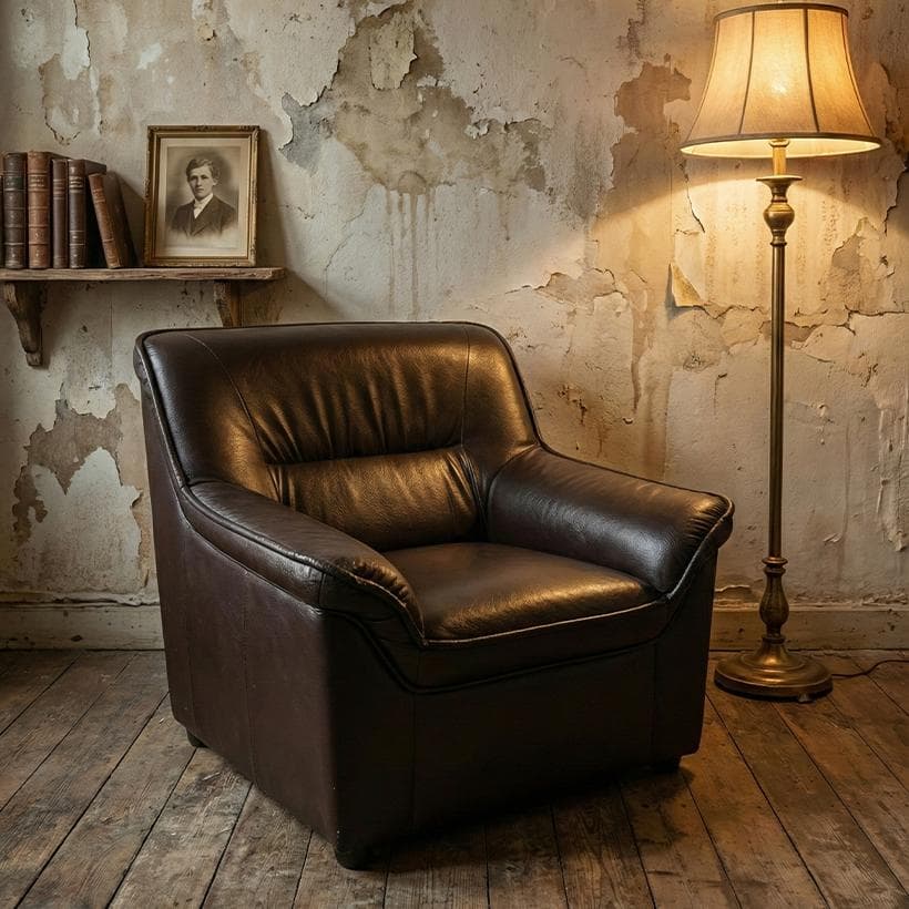 【ヴィンテージ調】1人掛けソファ アンティーク風・レトロ・書斎・音楽鑑賞