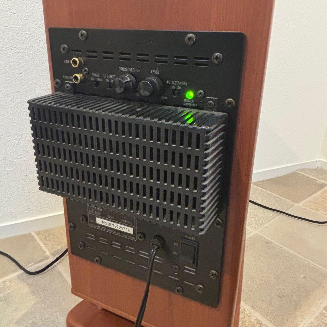 【美品】DENON DSW-3L デノン スーパーウーハ - 木目