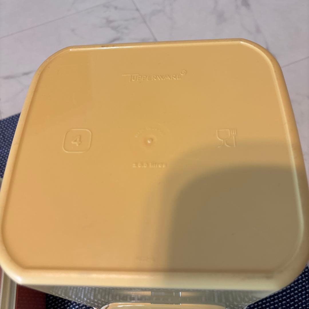 タッパーウェア　プラスチック製保存容器 2個セット　ケース