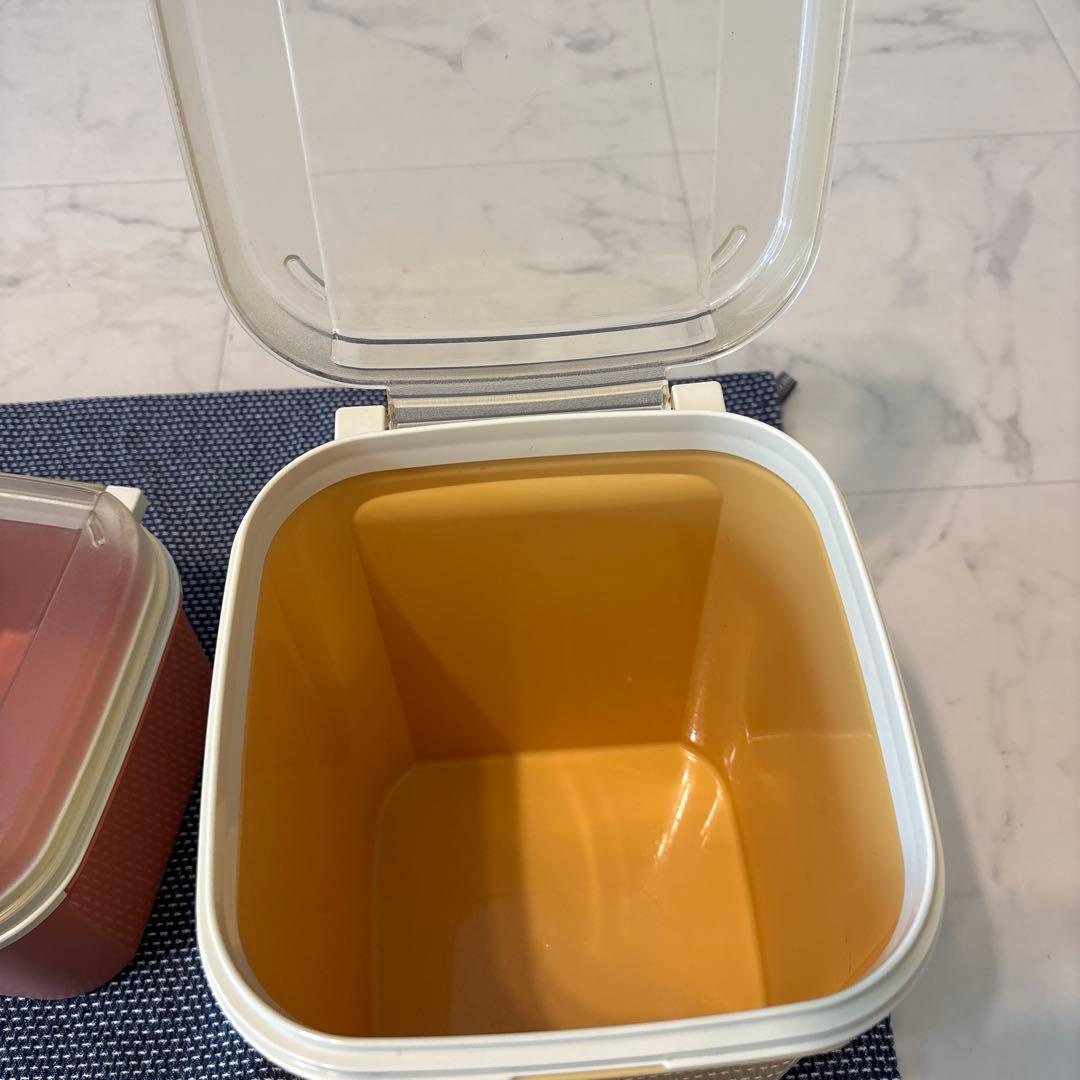 タッパーウェア　プラスチック製保存容器 2個セット　ケース